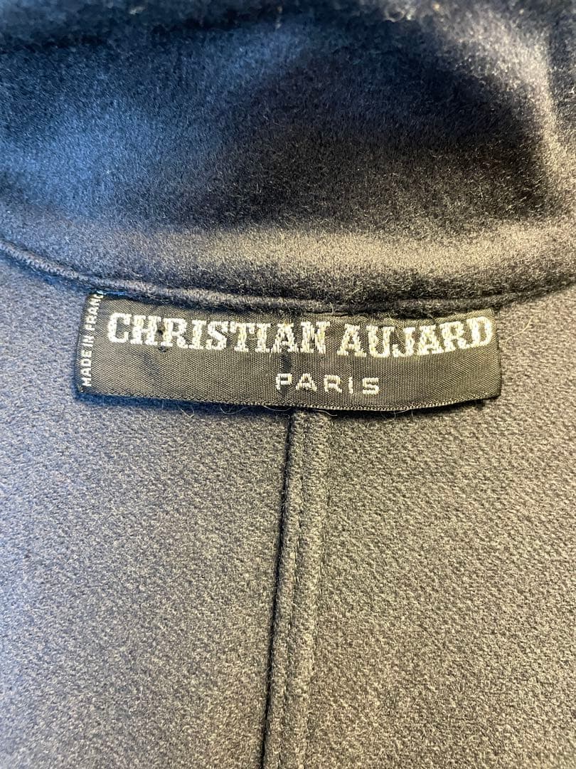 ビンテージ　フランス製　CHRISTIAN AUJARD ウールロングコート