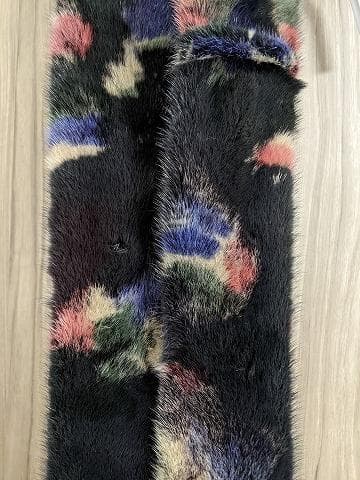 A705　ノーザンワールド　サガミンク　マルチカラー　ロングマフラー　毛皮