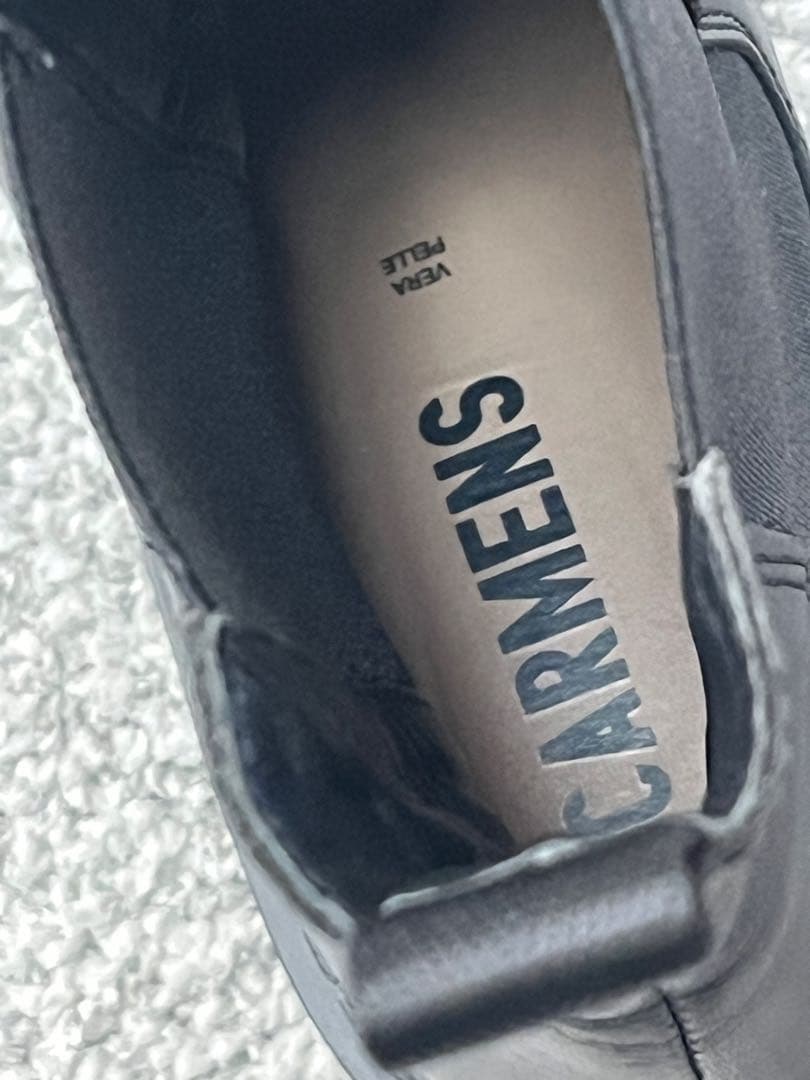 【美品】CARMENS カルメンズ　レザー サイドゴアブーツ 黒　23.5