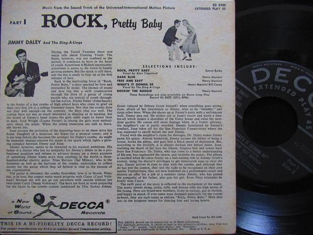 3【希少ジャケ/US原盤】ロックンロール映画「Rock Pretty Baby」