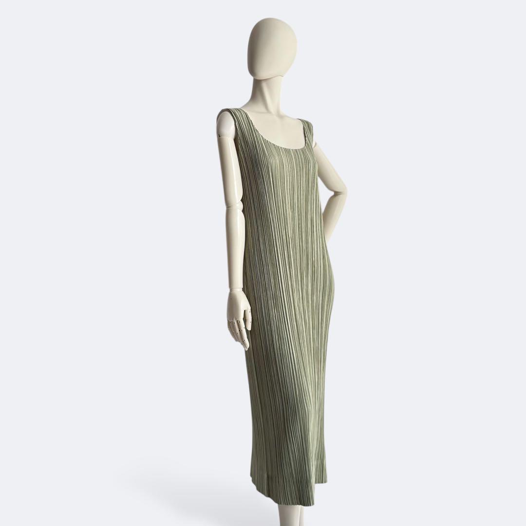 PLEATS PLEASE プリーツプリーズ プリーツワンピース グリーン