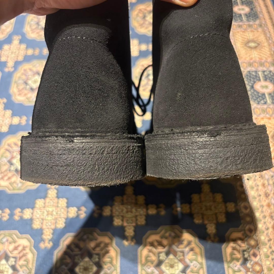 美品Clarks クラークスオリジナルス　黒 スエード デザートブーツUS8.5