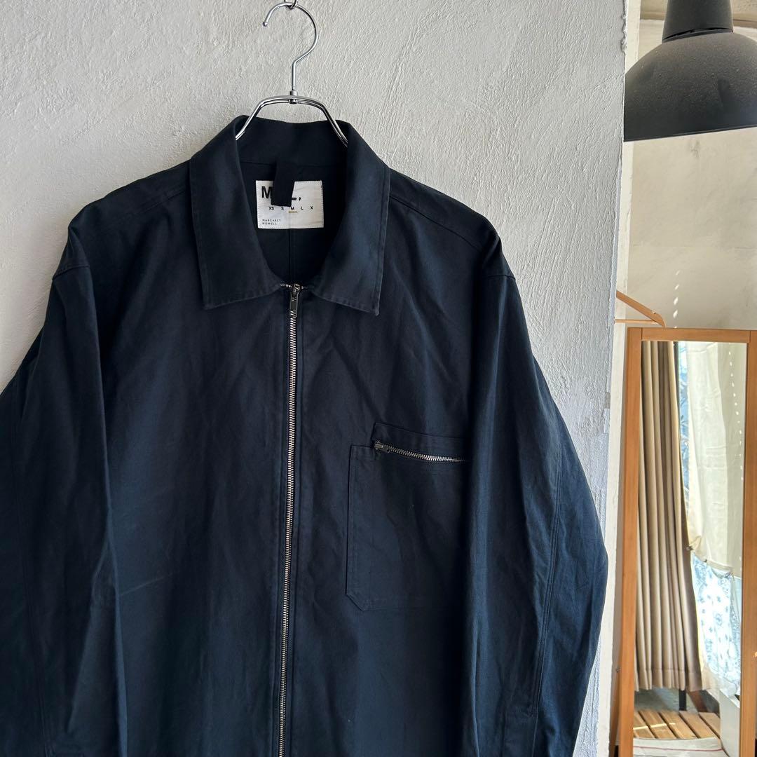美品 MHL. ジップアップブルゾン ネイビー マーガレットハウエル