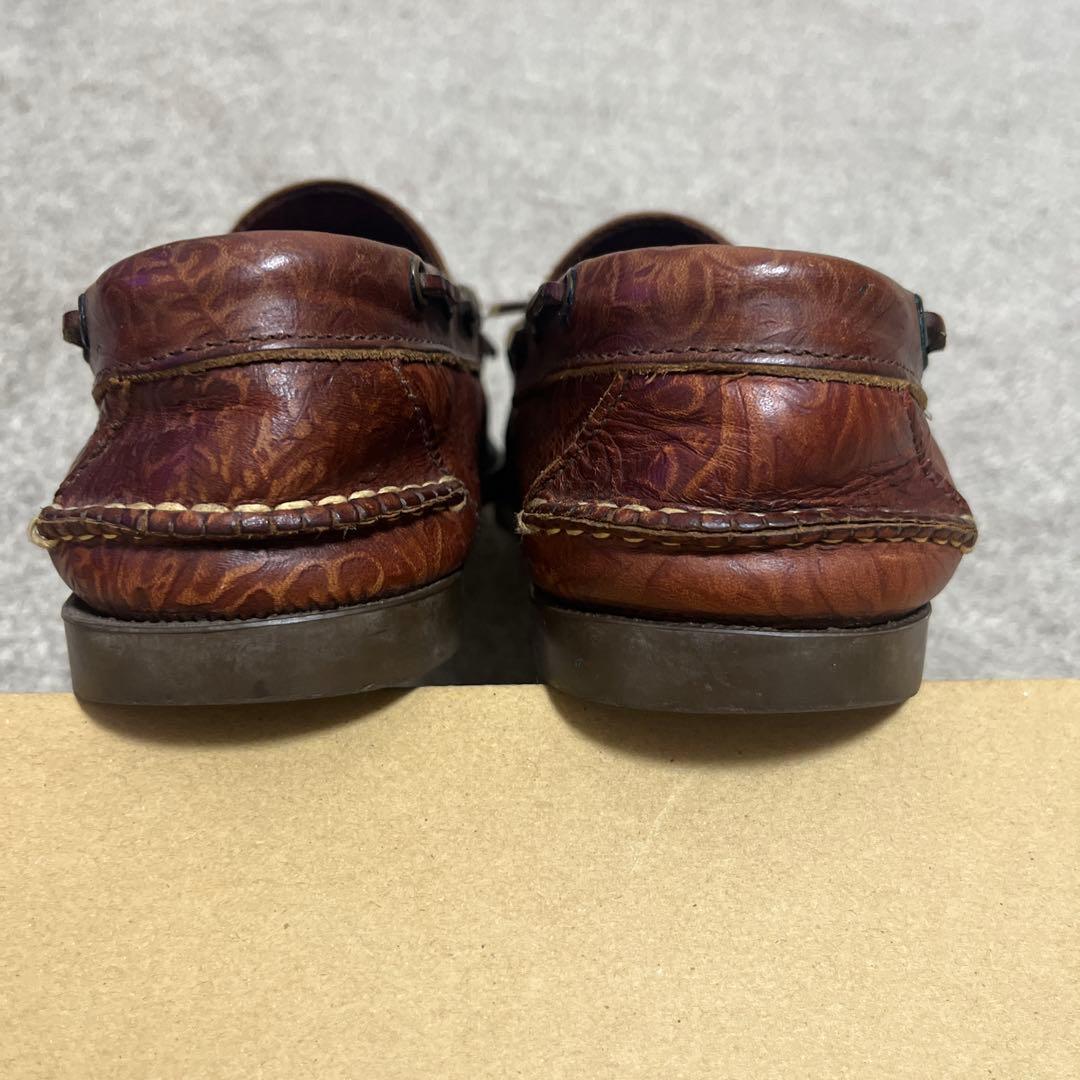 ネペンテス　ペイズリー モカシン デッキシューズ