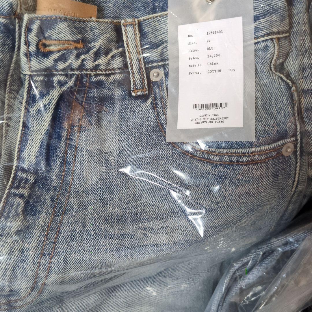 未使用品todayful Cary's Denimブルー 24