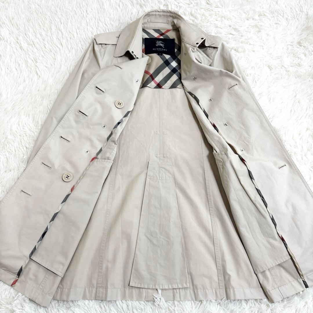 BURBERRYバーバリーロンドン トレンチコート M ベージュ ノバチェック柄