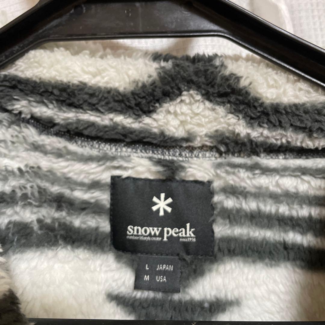 未使用品　スノーピーク　フリース　 peak フリースベスト 幾何学模様