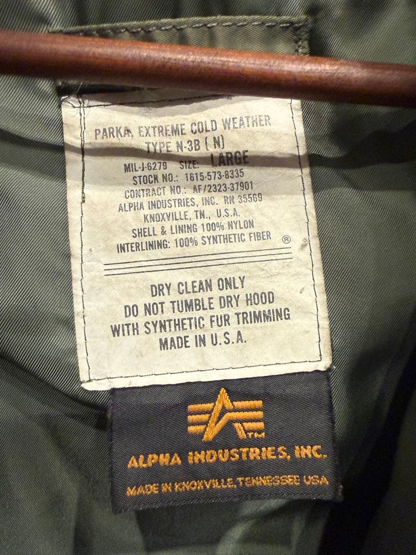 アルファ　NB-3 LARGE メイドインUSA