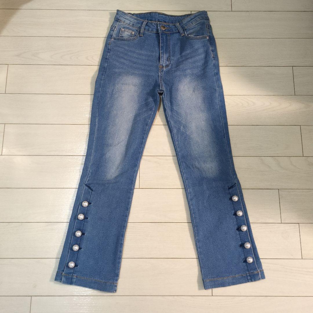 miele grande パールボタン付きスキニーデニム