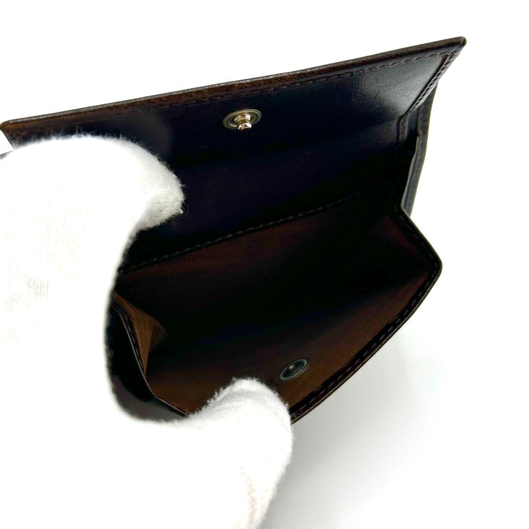 FENDI フェンディ　二つ折り　折り財布　ズッカ柄　ズッキーノ　キャンバス