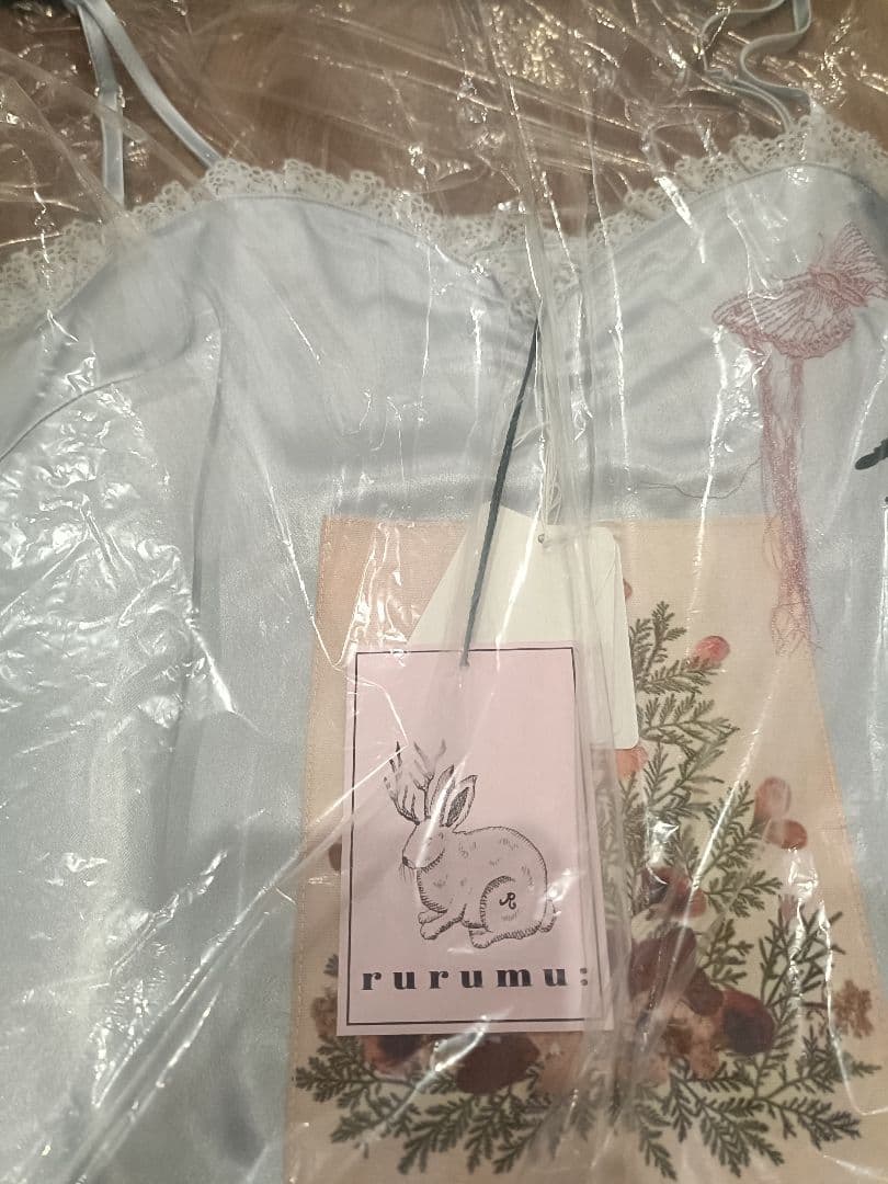 【新品タグ付】 rurumu: キャミソールワンピース ライトブルー