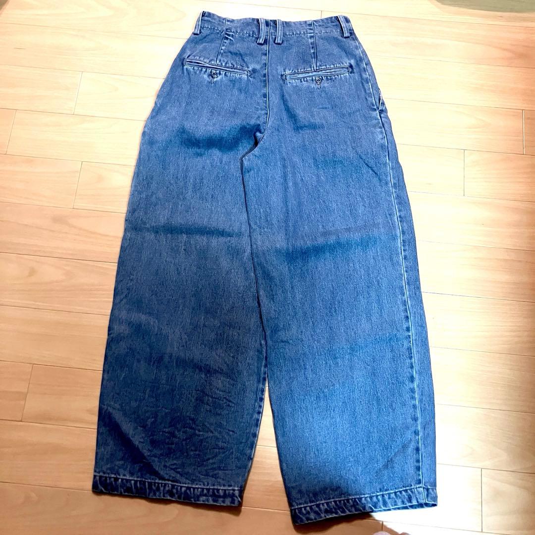 【美品】SLOBE IENA LEDENIM TUCK TROUSERデニム36