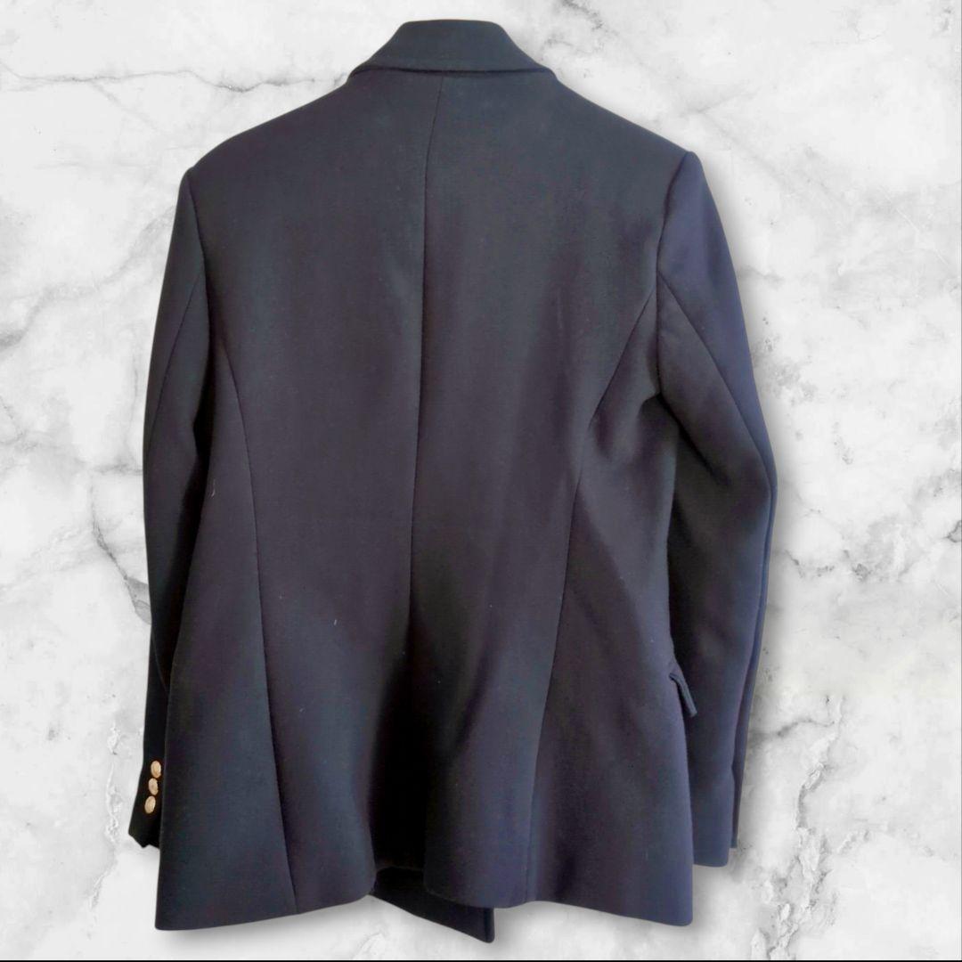 美品✨ZARA ザラ　ダブルブレスト　金ボタン　ブレザー　紺ブレ　L