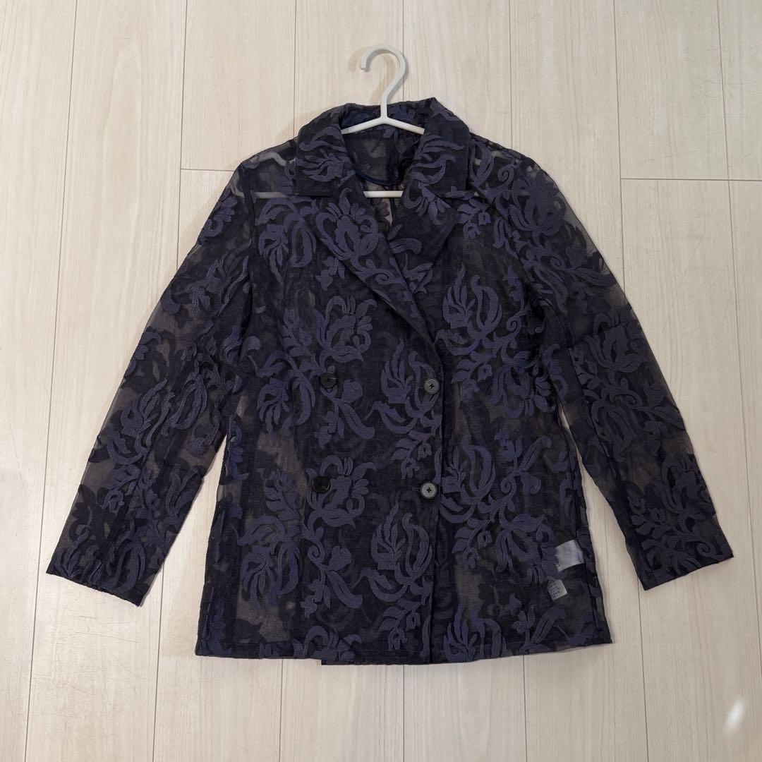 【完売品】HARE vintageレースジャケット ブルー テーラードジャケット