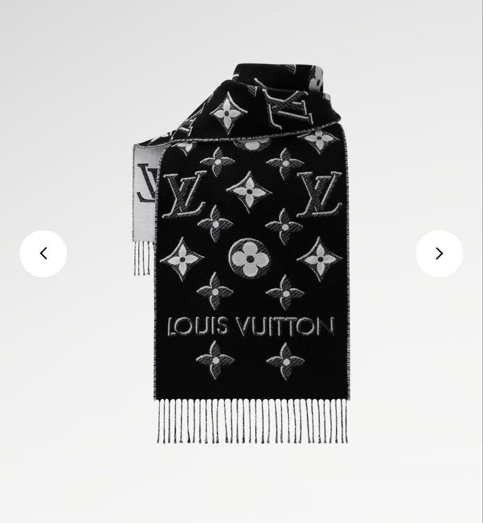 ルイヴィトン LV エセンシャル シャインM78159 マフラー ウール グレー