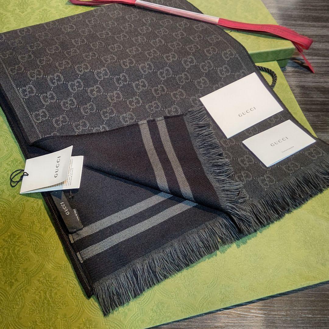 ❤新品箱袋付❤最高級ウール❤GUCCI マフラー ストール ショール スカーフ