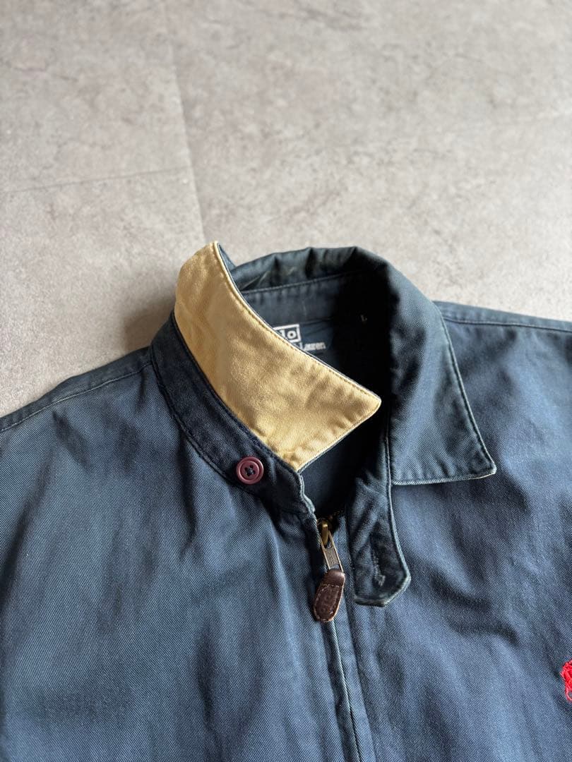 ￼90s Polo Ralph Lauren スイングトップ L ネイビー 刺繍