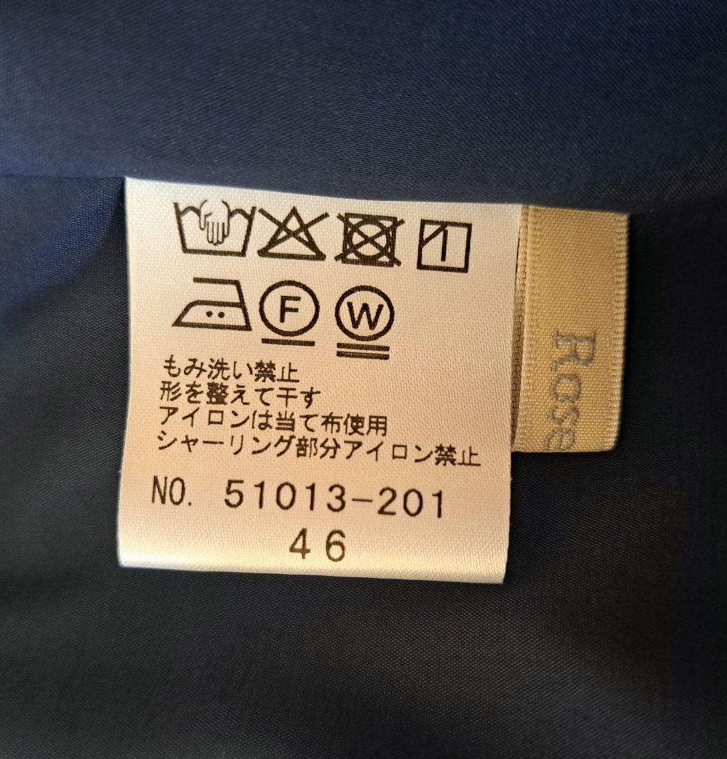 未使用に近い ローズ柄シャーリングワンピース ローズティアラ 大きいサイズ46