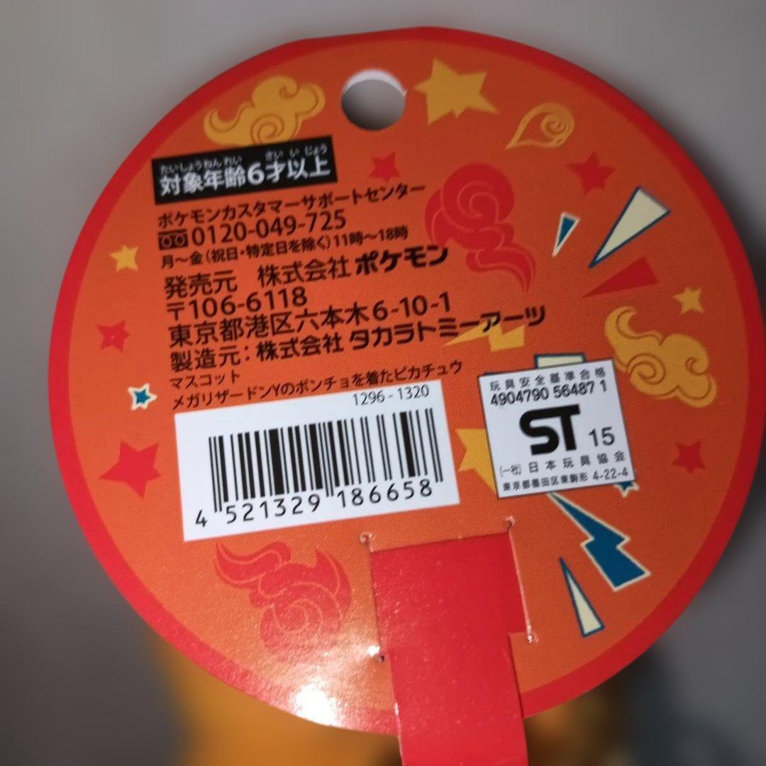 メガリザードンYポンチョを着たピカチュウ マスコットぬいぐるみ ポケモンセンター