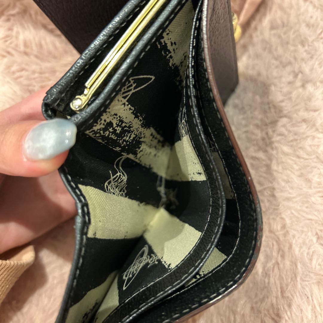 Vivienne Westwood 財布 がま口 黒 折り財布