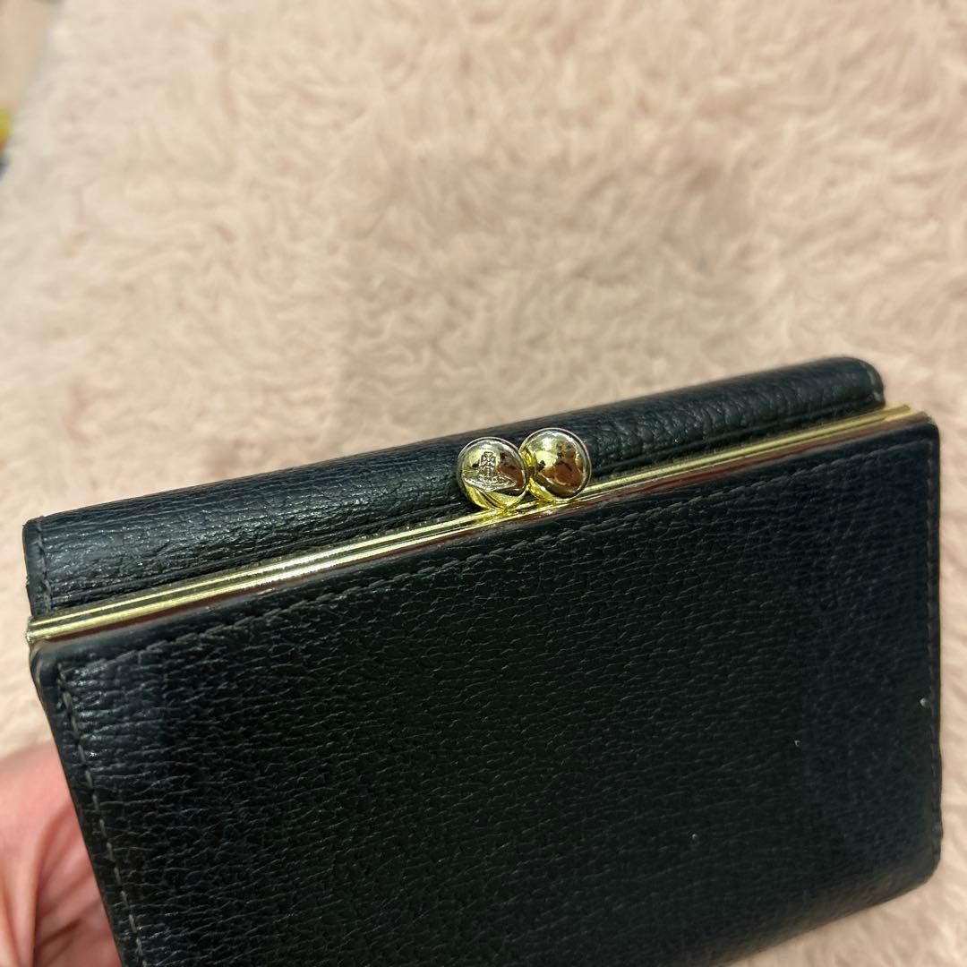 Vivienne Westwood 財布 がま口 黒 折り財布