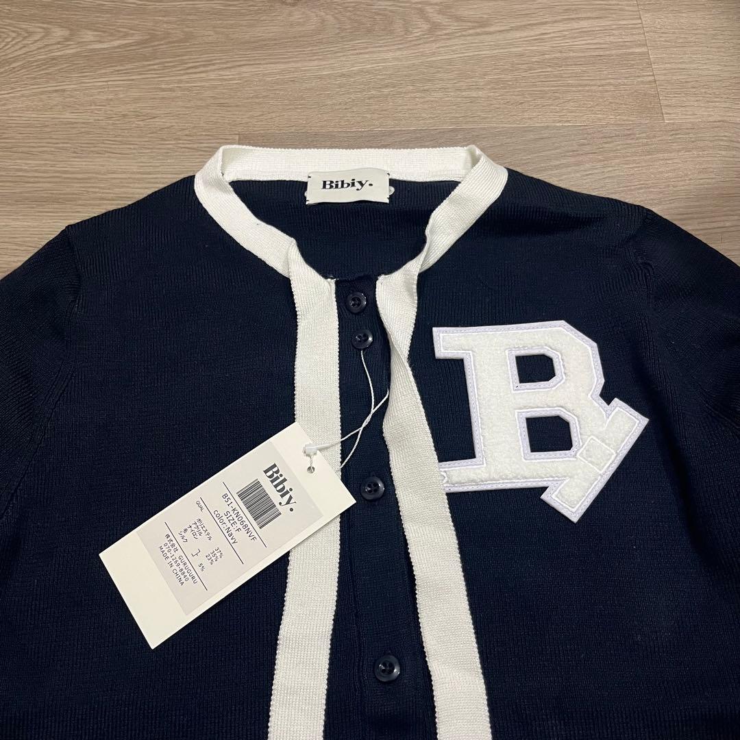 bibiy B. CLUB TIE CARDIGAN NAVY新品即発送