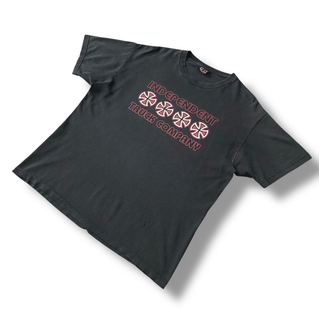 old independent“4連クロス“Tシャツ インディペンデント 黒