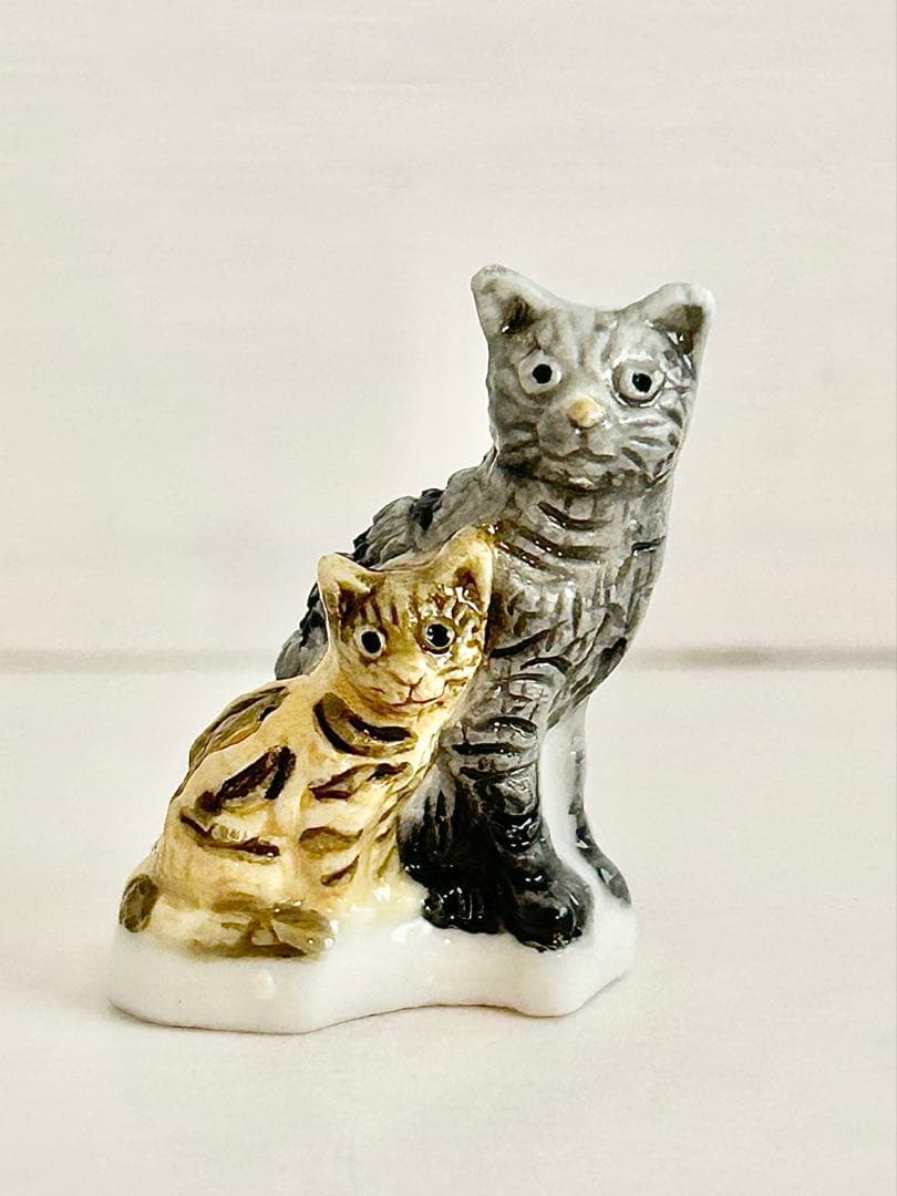 【希少】アトラス　猫のフェーブセット　ネコ　フェーヴ　フランス製陶器
