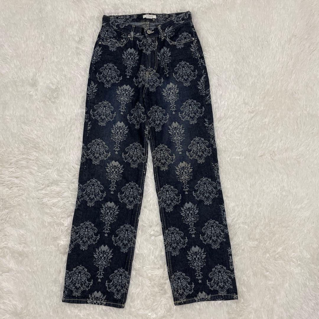 パンツ Ameri DAMASK JACQUARD STRAIGHT DENIM