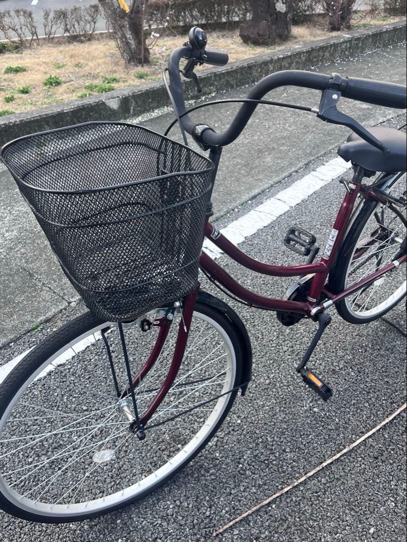 ［静岡県東部/引取］美品　自転車　ボルドー　直接引取