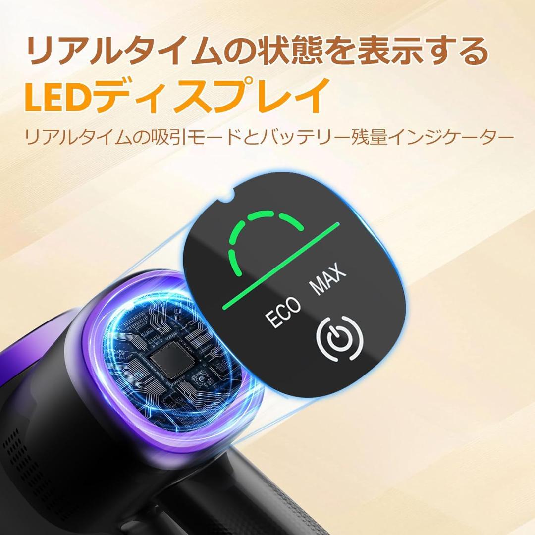掃除機 コードレス 12月新登場 折りたたみ式・70KPa超強力吸引・自立式
