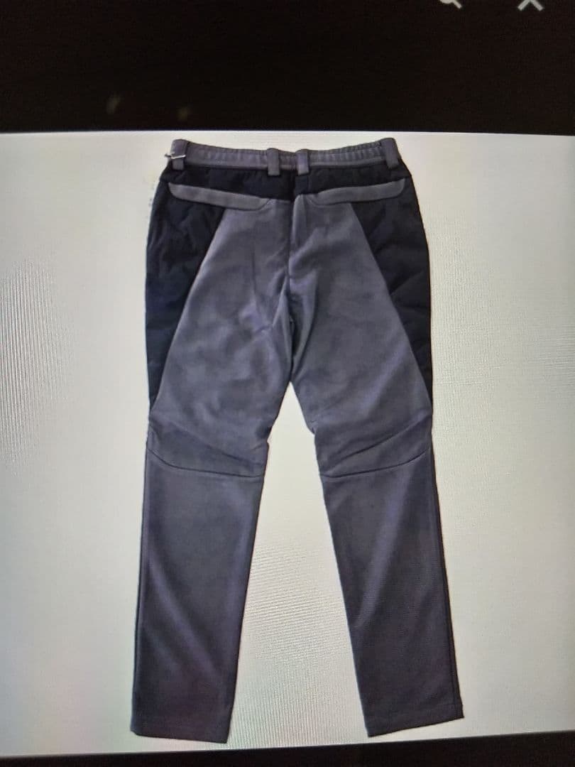 新品 ジーステージ スエード ジャージー パンツ (M) 黒 灰 ゴルフ