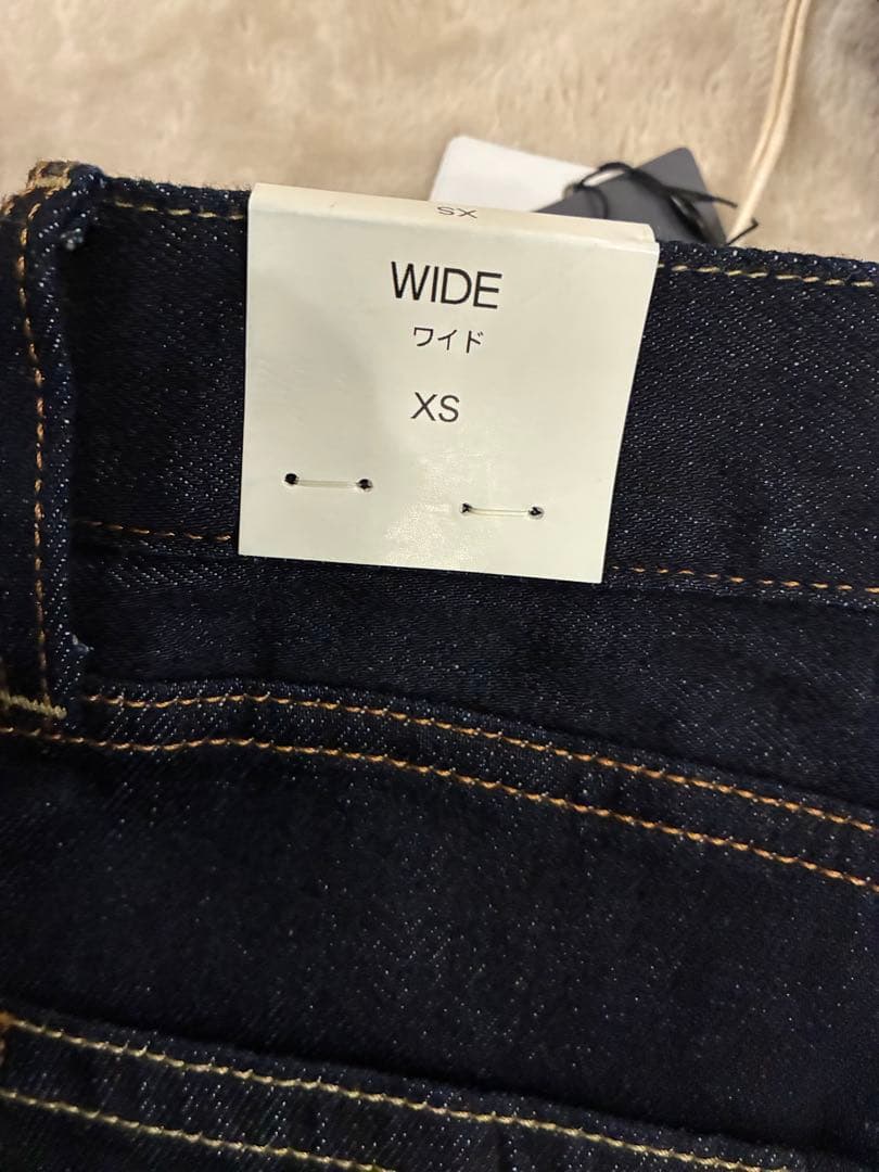 新品タグ付き❗️PLST ハイライズワイドジーンズ ネイビー　XS