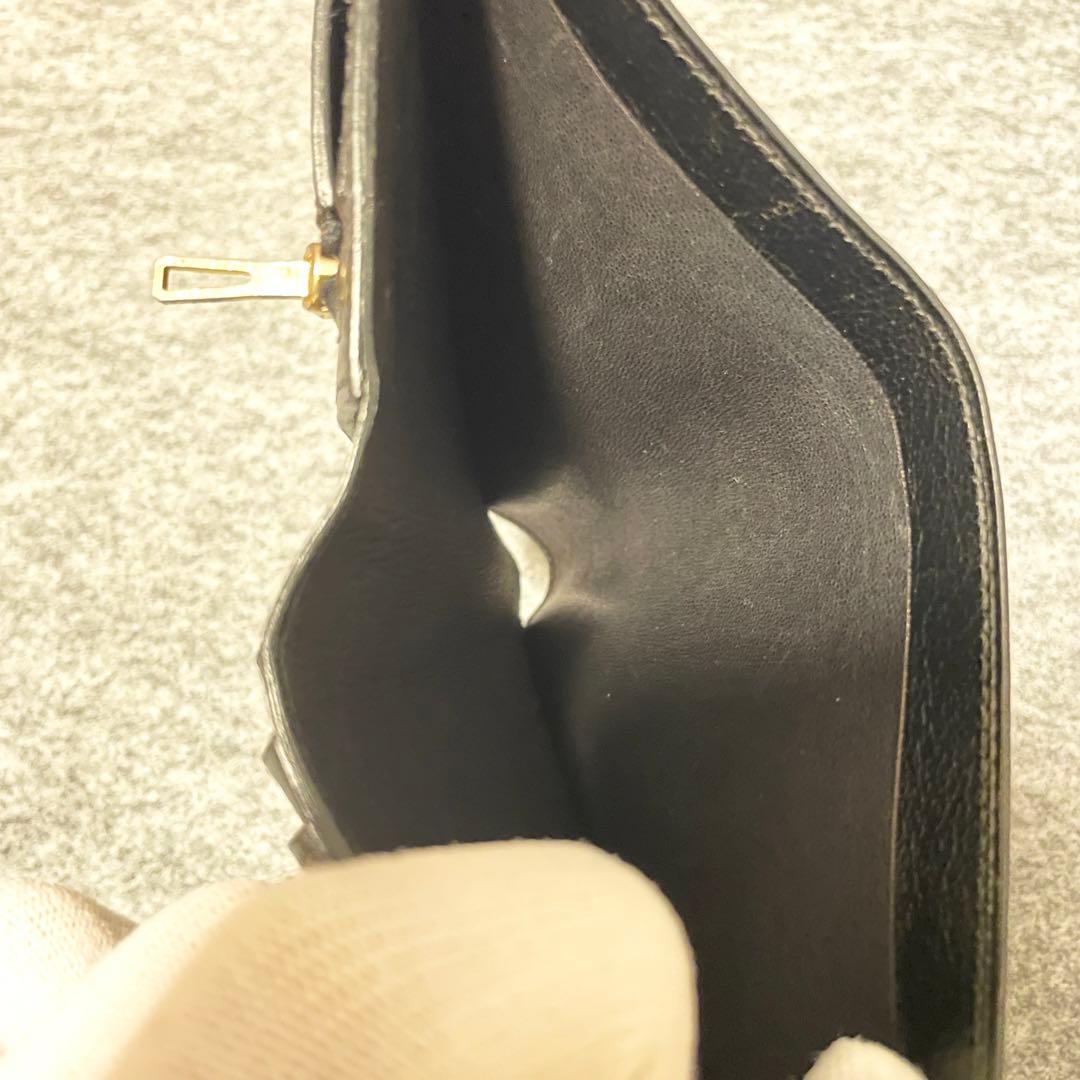 【専用】　エルメス べアンコンパクト 二つ折財布 □H刻印 ブラック 正規品