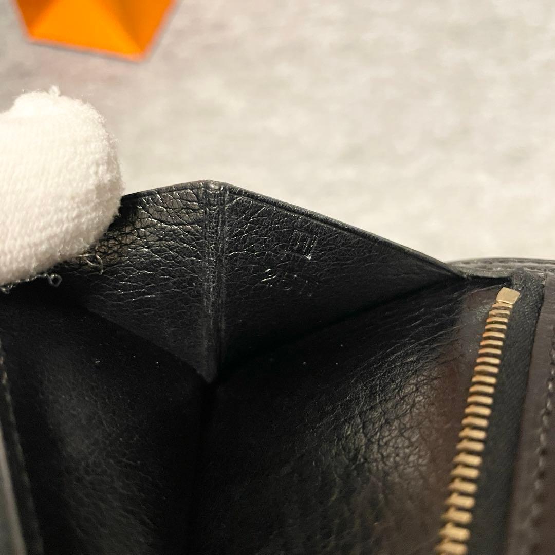 【専用】　エルメス べアンコンパクト 二つ折財布 □H刻印 ブラック 正規品