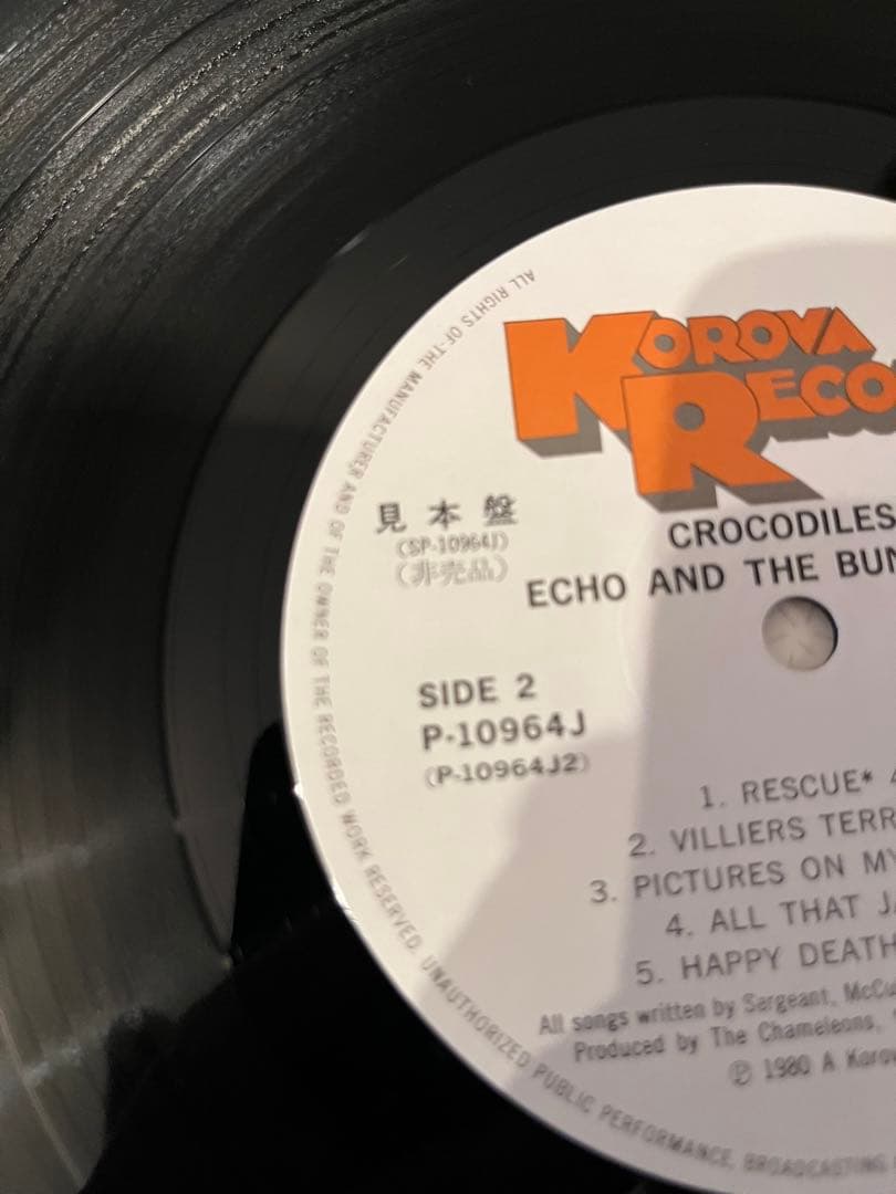 美品　見本盤　ECHO & THE BUNNYMEN/クロコダイルズ　レコード