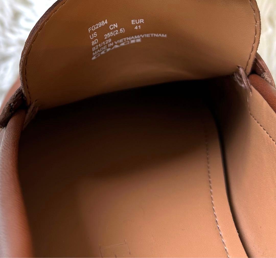 極美品　COACH ビットローファー　ドライビングシューズ　ブラウン　25.5