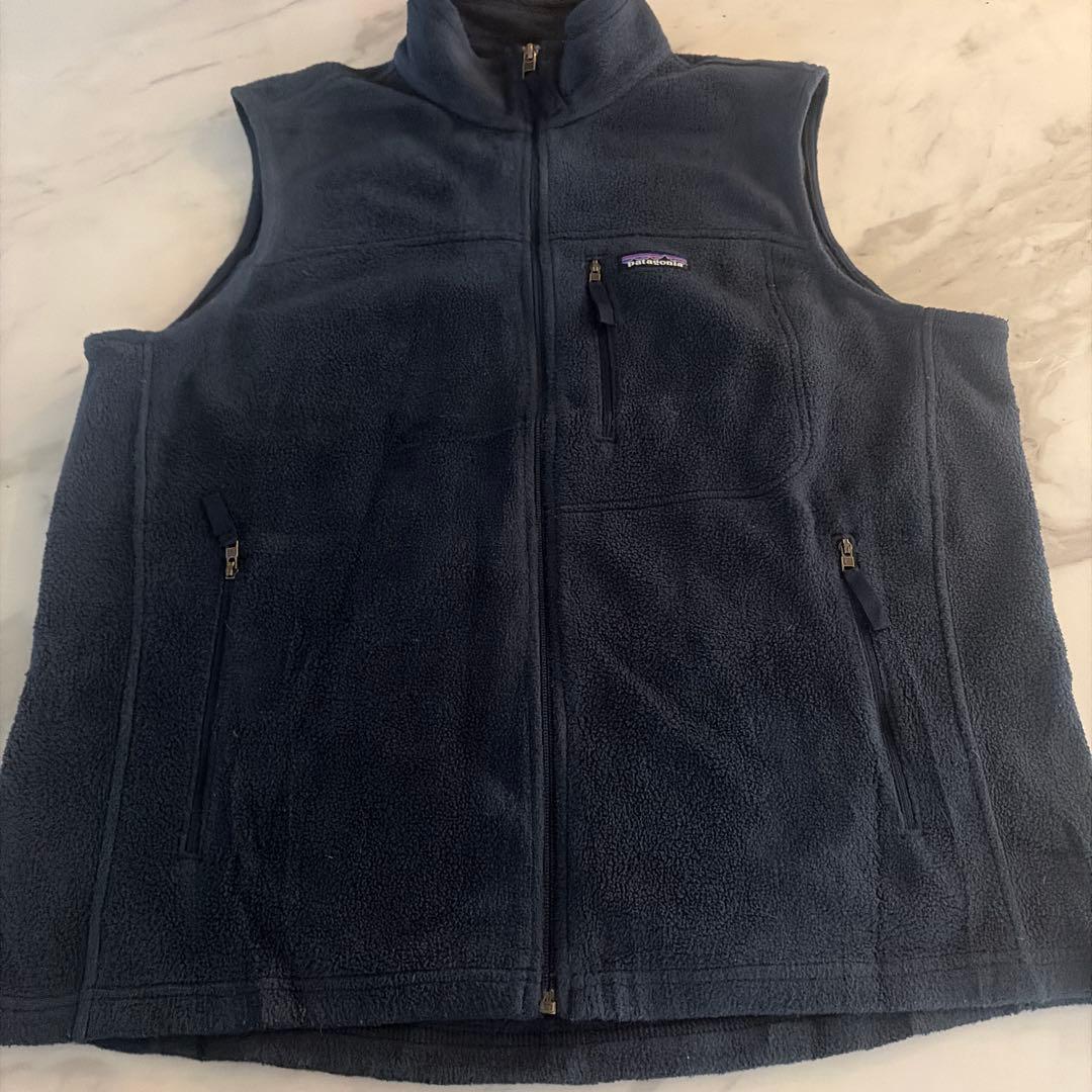 patagonia シンチラ　ネイビー フリース ベスト