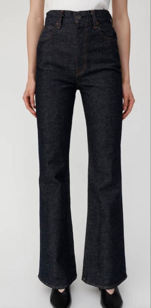 MOUSSY MVS FLARE フレアデニム ハイウェスト 日本製 24 赤耳