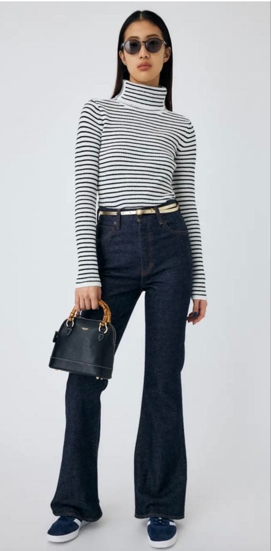MOUSSY MVS FLARE フレアデニム ハイウェスト 日本製 24 赤耳