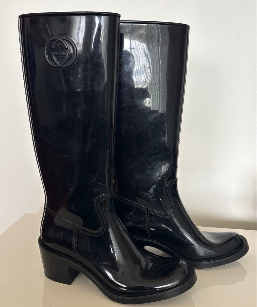 Rin 様GUCCI グッチ　長靴　レインブーツ　36 BLACK