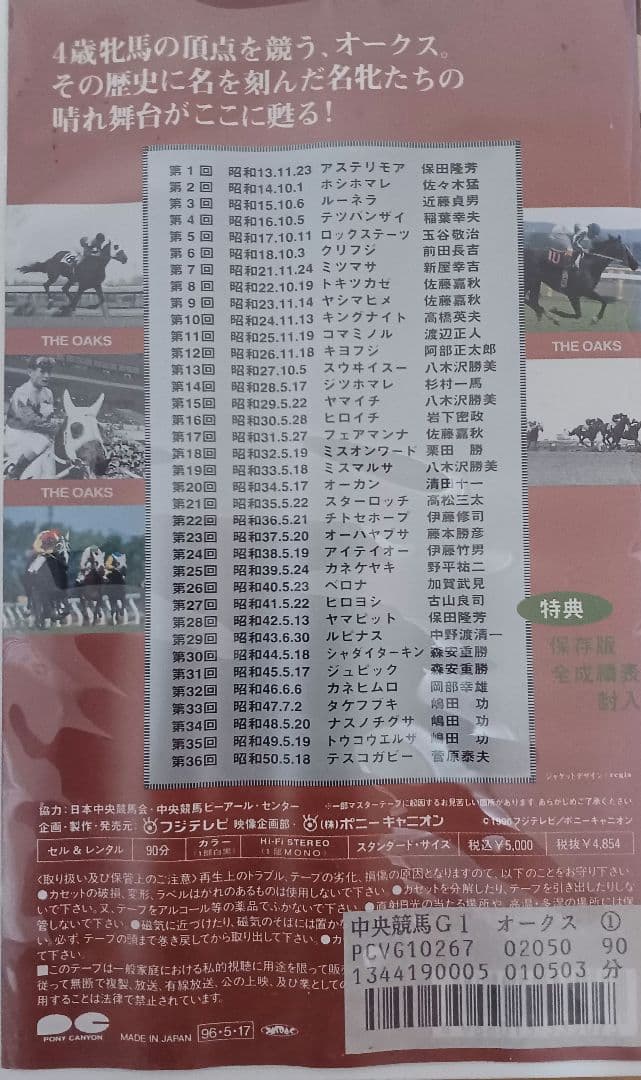 オークス史1・安田記念史 VHS