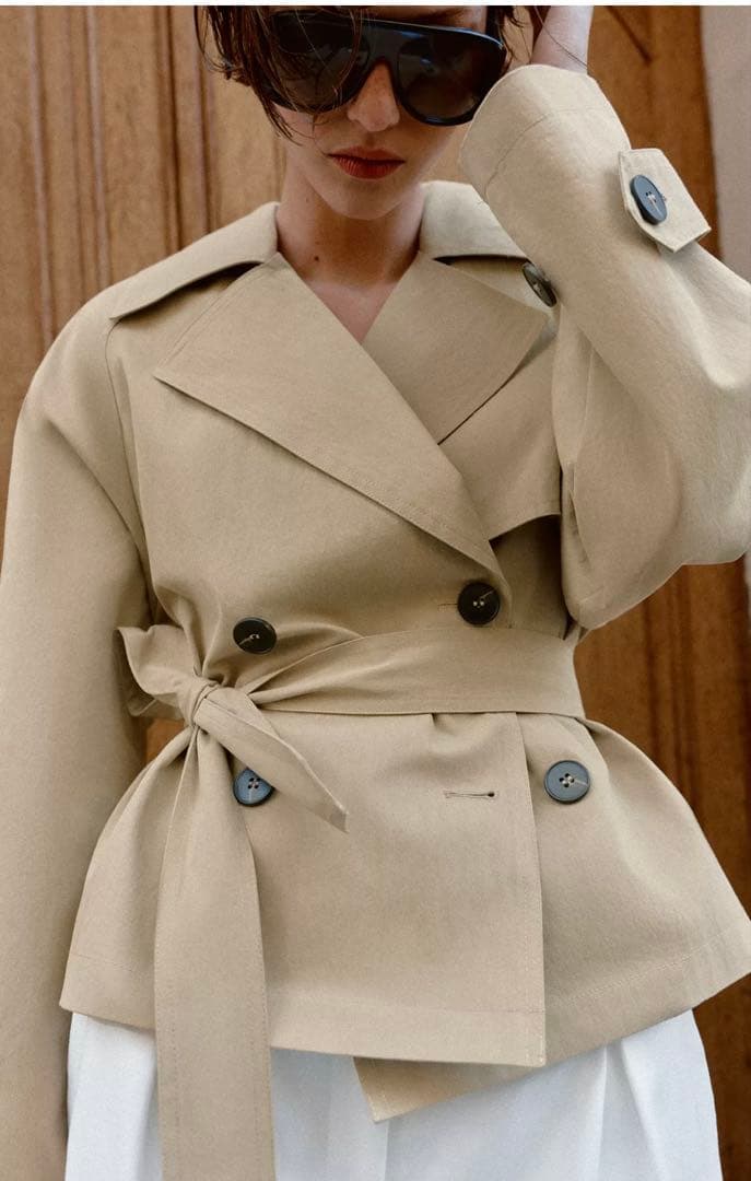 ZARA ショートトレンチコート ショルダーパッド付き M 完売品