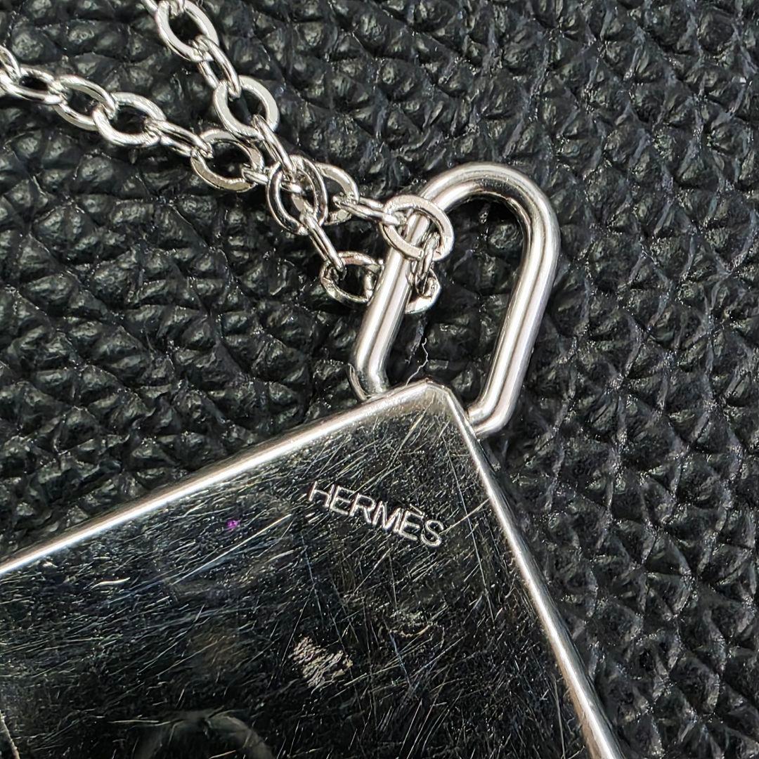 HERMES エルメス ネックレス シンボルプレート 希少 メンズ シルバー