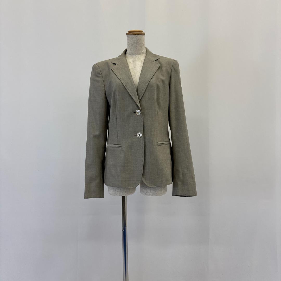 MaxMara シルク混 テーラードジャケット ベージュ サイズ44 通勤