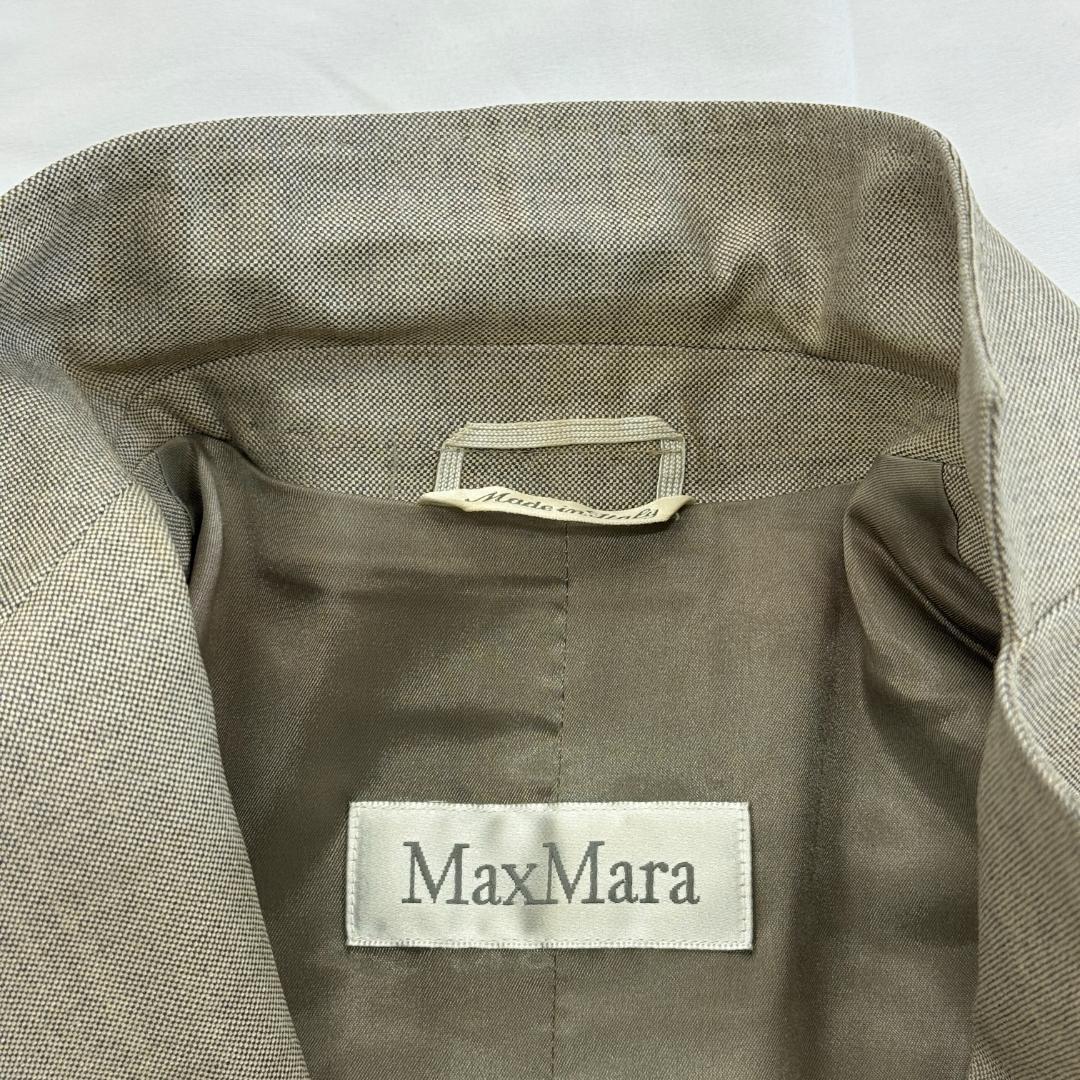 MaxMara シルク混 テーラードジャケット ベージュ サイズ44 通勤