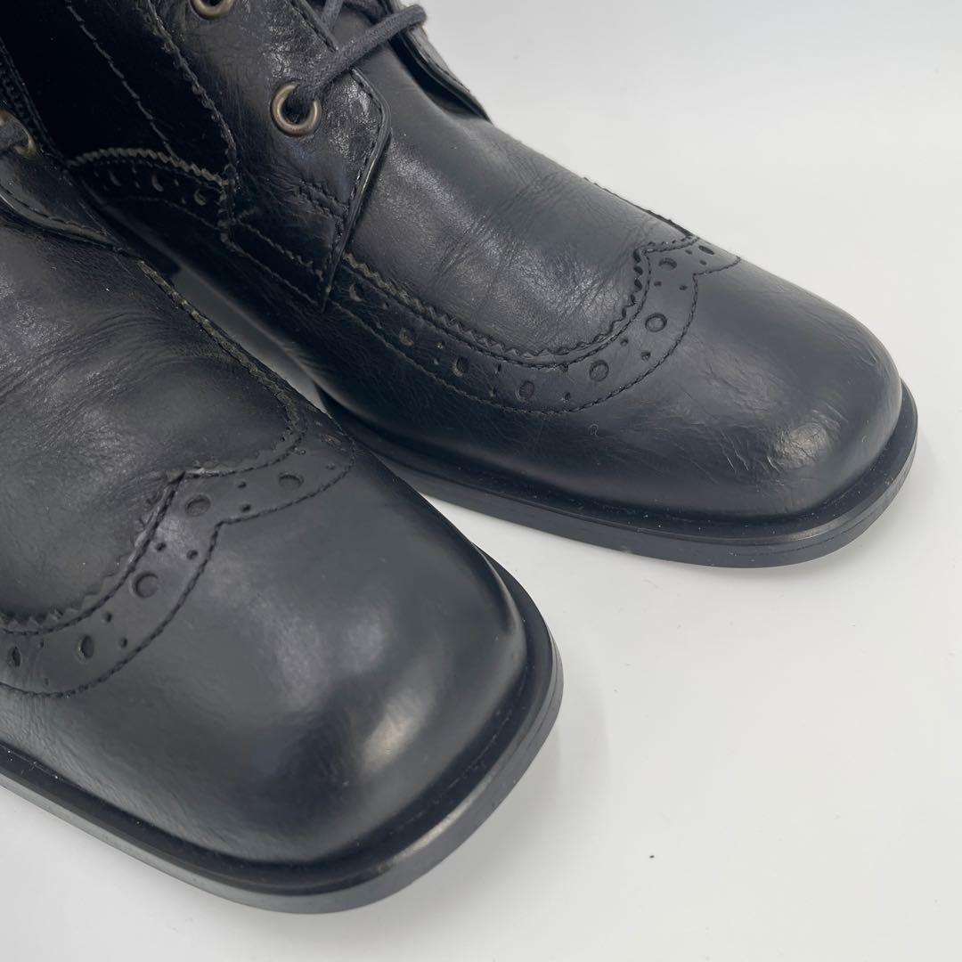 【希少】REGAL２way レースアップショートブーツ ファー付き レザー 24