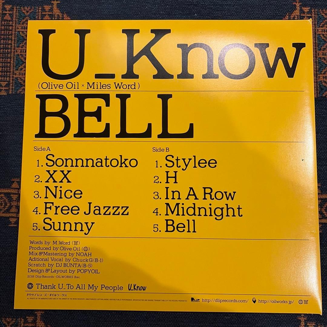 U_Know:olive oil.miles word / BELL レコード