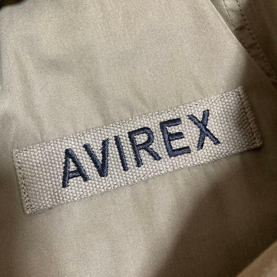 AVIREX ファー付きモッズコート オリーブ