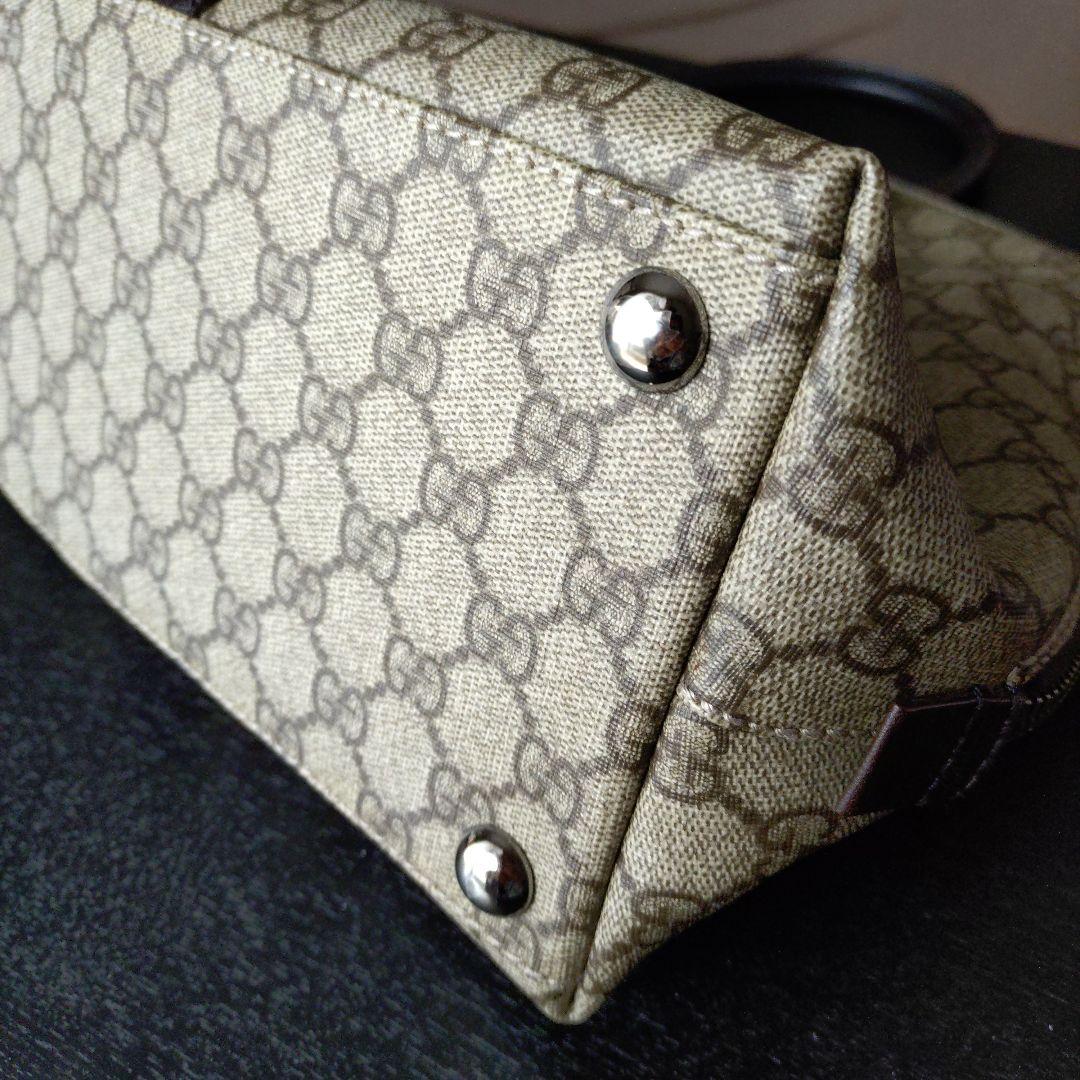 【3連休価格お値下】Gucci ボストンバッグ ベージュ・ブラウン